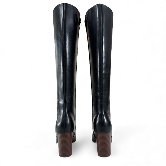 Nine West OTTON Black Leather Knee High Boots Women's Size 9M Block Heel NIB - Picture 12 of 13